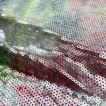 Polyester Örgü Kravat Boyalı Jersey İşlemeli Payetler Kumaş